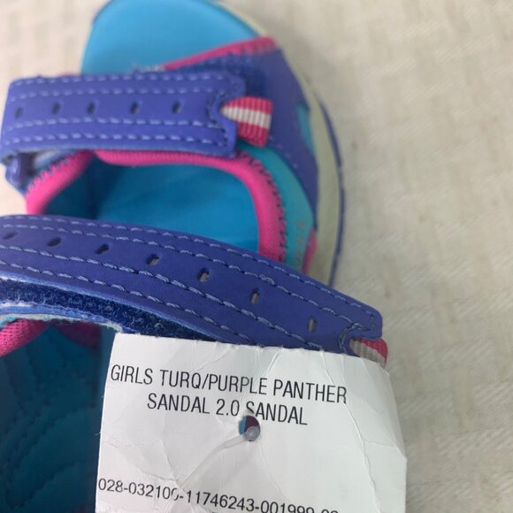 Merrell Girls Turquoise/Purple Panther Sandal 2.0 Size 10 - Picture 6 of 9
